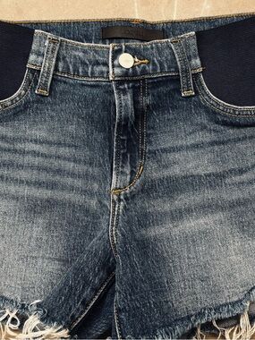 Joe's Jeans Distressed Blue Denim Jean Shorts-Maternity